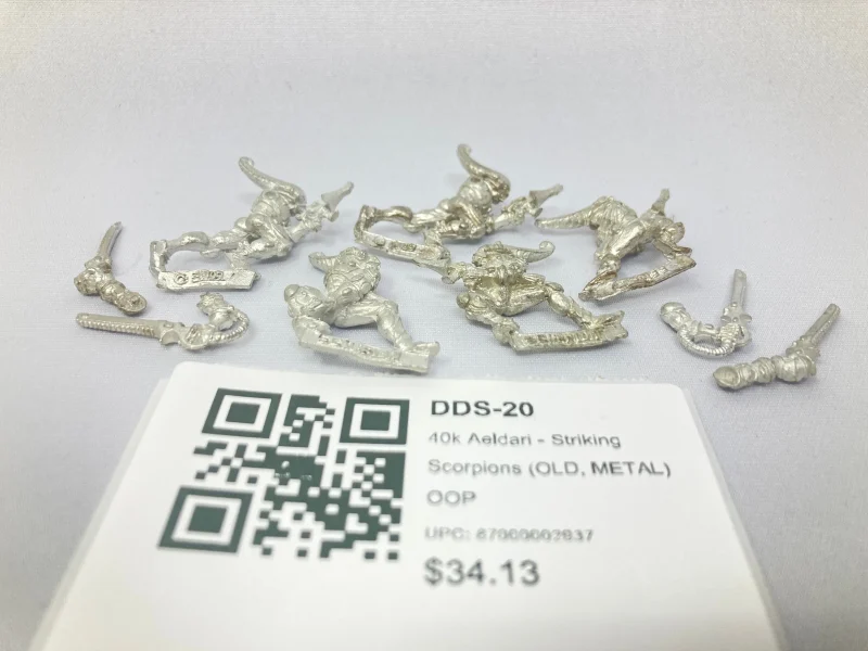 40k aeldari striking scorpions rare metal model oop dds 20 scaled