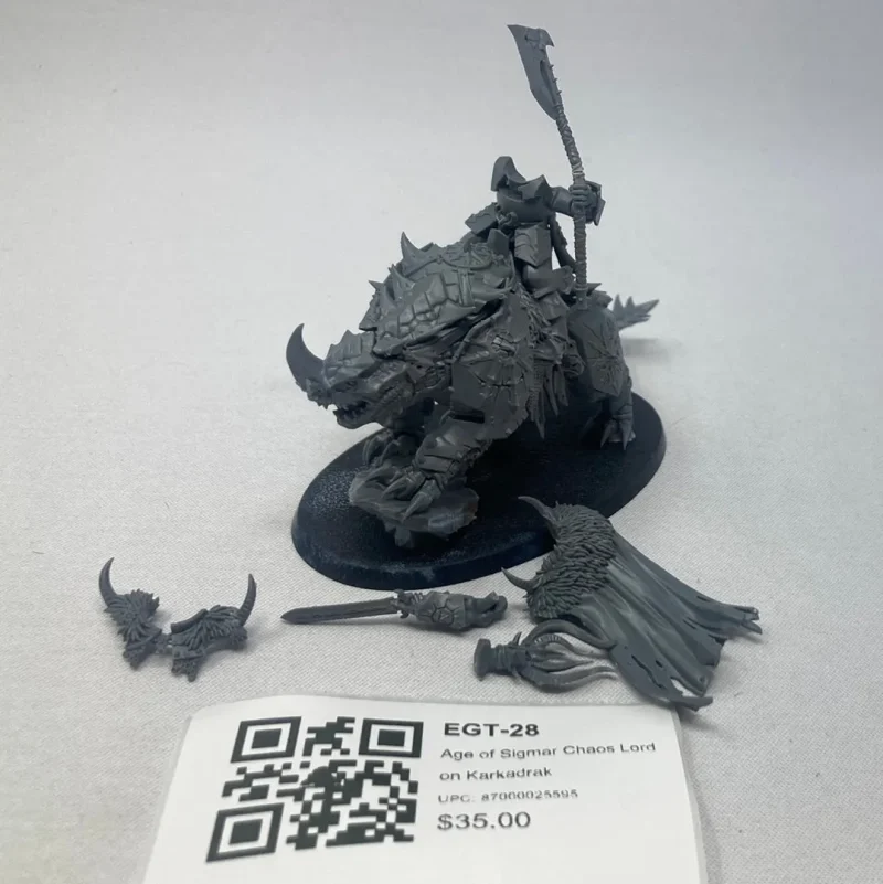 age of sigmar chaos lord on karkadrak egt 28 figure