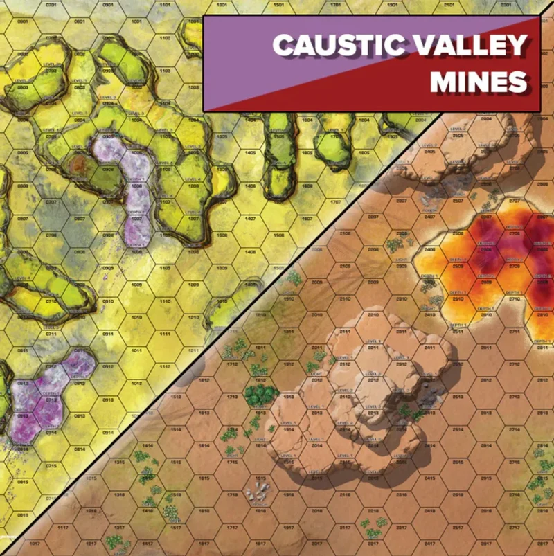 battletech alien worlds battle mat caustic valley mines