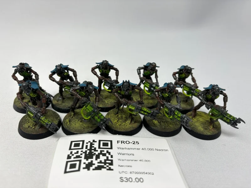 necron warriors fro 25 model kit for warhammer 40k scaled