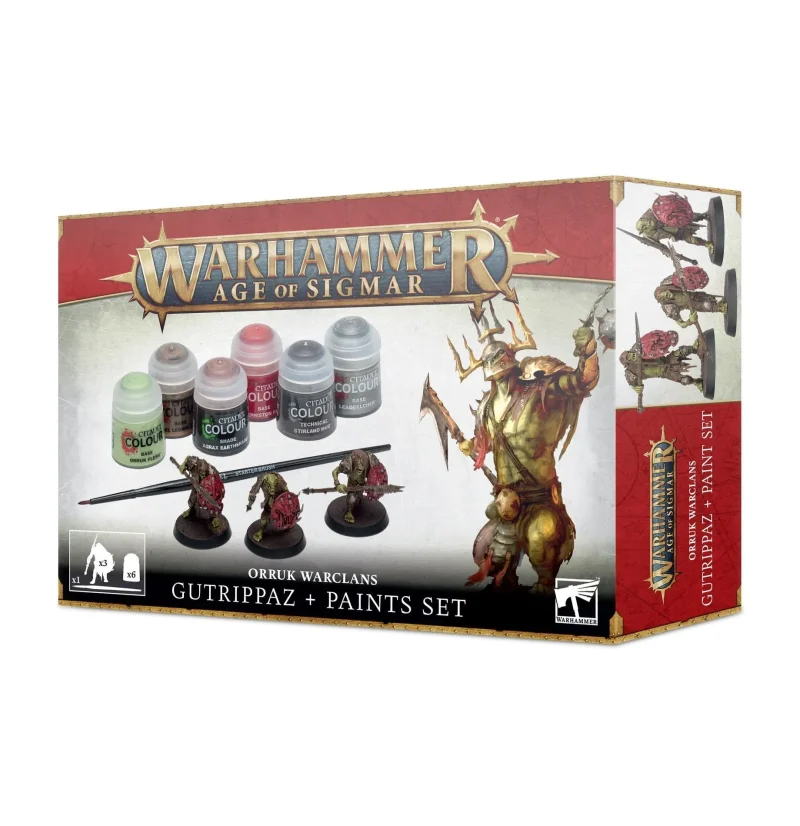 orruks warclans gutrippaz miniature paint set