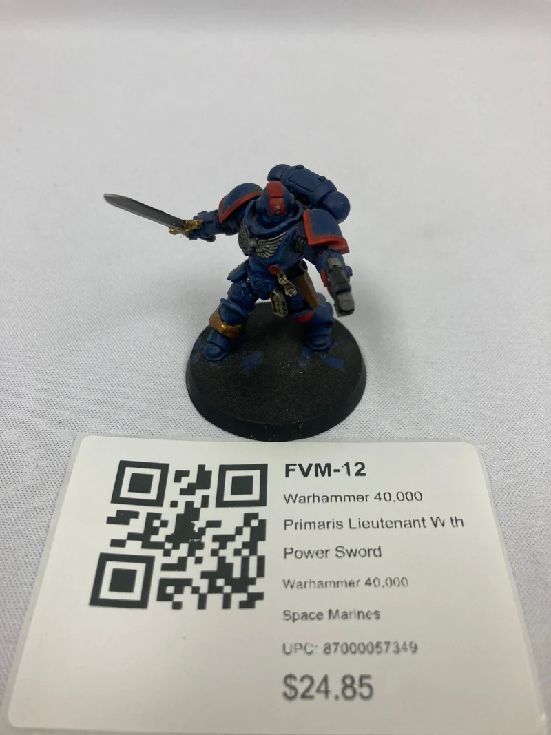 primaris lieutenant with power sword warhammer 40k fvm 12 model scaled